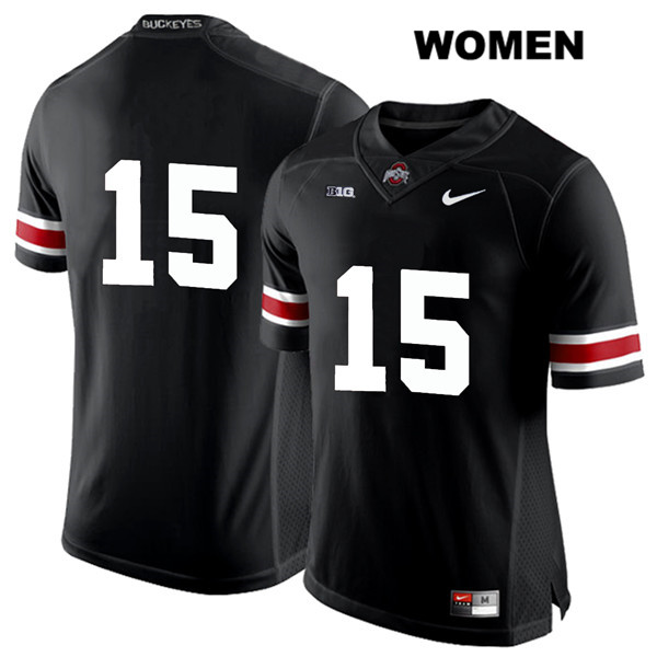 Ohio State Buckeyes Women's Jaylen Harris #15 White Number Black Authentic Nike No Name College NCAA Stitched Football Jersey GX19F12GE